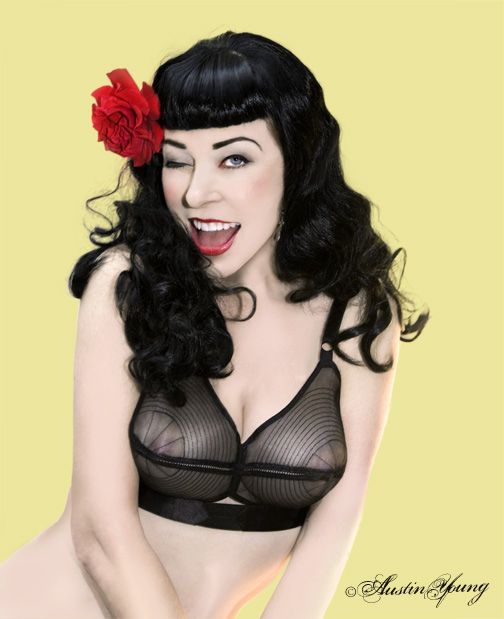 bettie page clothing. Elvira as Bettie Page by